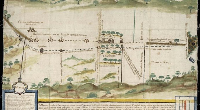 Delimitación de los términos de Morón y Pruna.