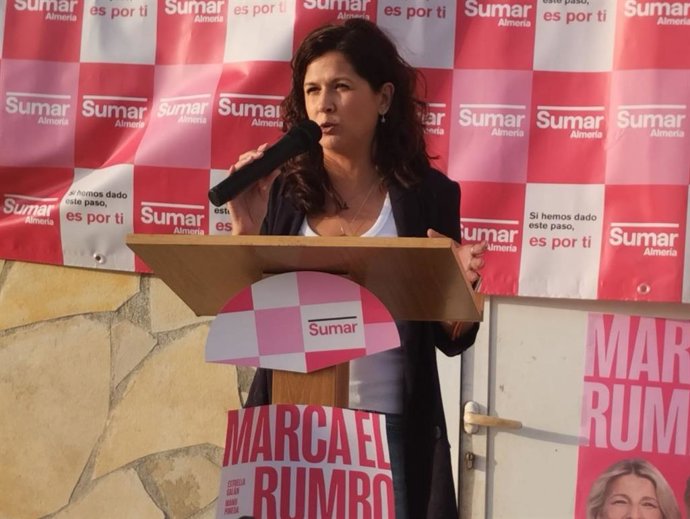 La coordinadora provincial de IU en Almería, María Jesús Amate.