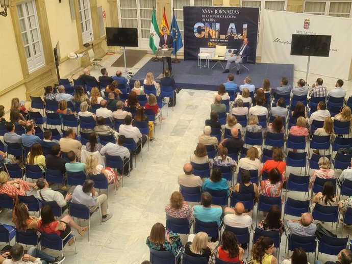El presidente del CGPJ, Carlos Lesmes, participa en las XXXV Jornadas de la Fe Pública Judicial celebras en Almería.