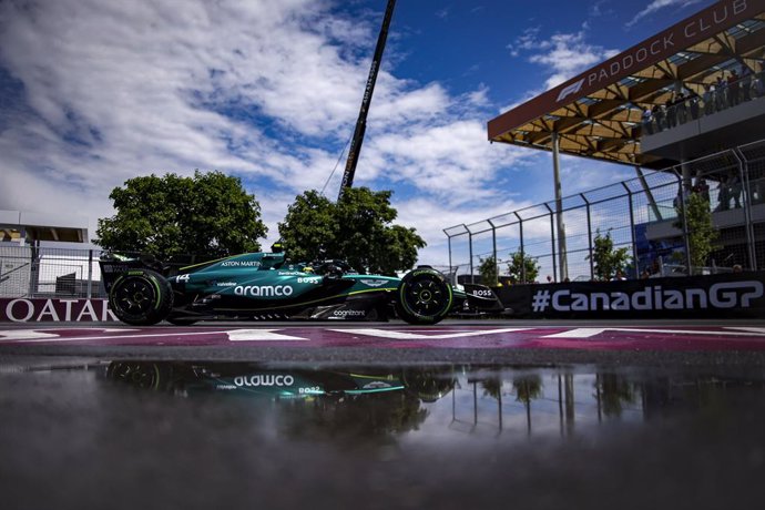 14 ALONSO Fernando (spa), Aston Martin F1 Team AMR24, action during the Formula 1 AWS Grand Prix du Canada 2024, 9th round of the 2024 Formula One World Championship from June 07 to 09, 2024 on the Circuit Gilles Villeneuve, in Montréal, Canada - Photo Er