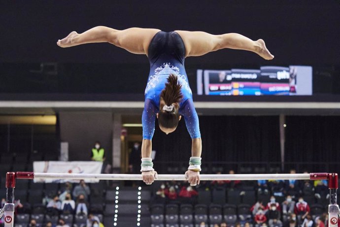Archivo - Foto de archivo del Campeonato de España de Gimnasia Artística celebrado en Pamplona en 2021.