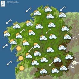 Los gallegos irán a votar con cielos nublados y viento moderado del nordeste