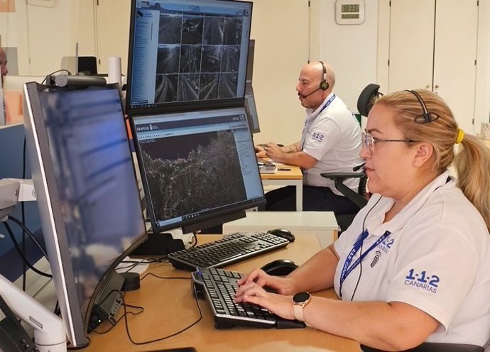 Sala operativa del Centro Coordinador de Emergencias y Seguridad (Cecoes) 1-1-2