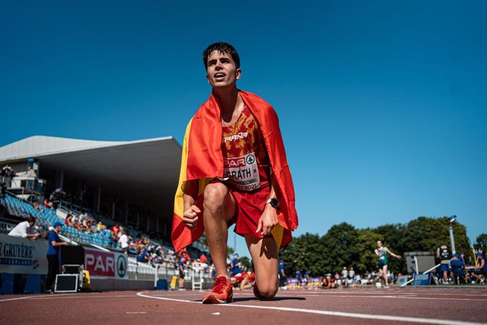 Archivo - Paul McGrath Benito, del Equipo Español, oro en la prueba de 10.000m marcha durante el Campeonato de Europa de atletismo Sub20 de Aire Libre celebrado del 15 al 18 de julio de 2021 en Tallin, Estonia