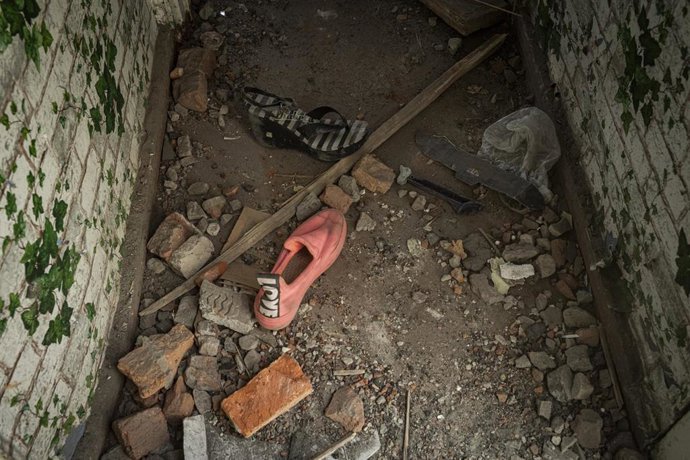 Imagen de archivo de ataques rusos en Járkov 