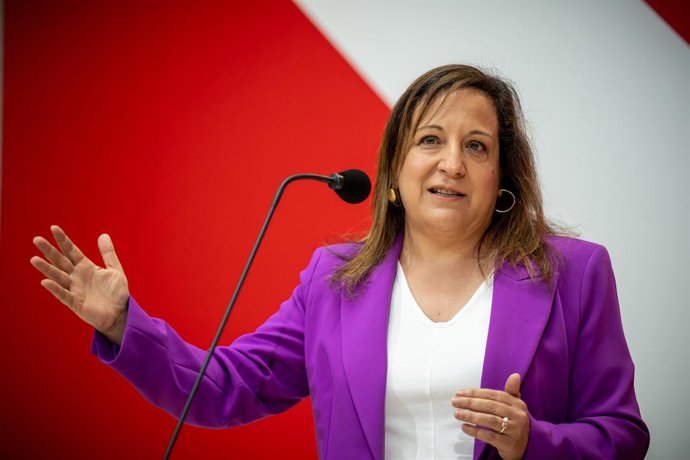 Archivo - 08 April 2024, Berlin: Chair of the S&D Group in the European Parliament Iratxe Garcia Perez takes part in the press statement after the Social Democratic Party of Germany (SPD) Presidium meeting. Photo: Michael Kappeler/dpa