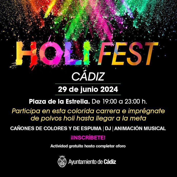 Cartel del Holi Fest.