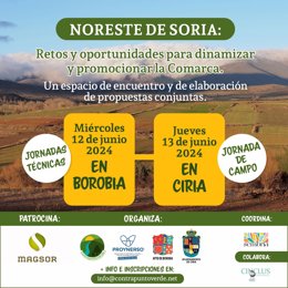 Cartel de las jornadas en Borobia y Ciria (Soria).
