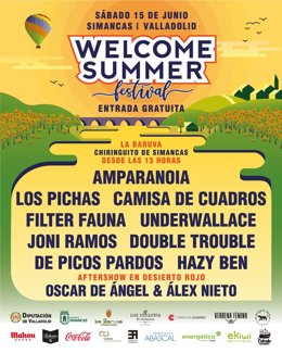 Archivo - Cartel del Welcome Summer de Simancas, Valladolid.