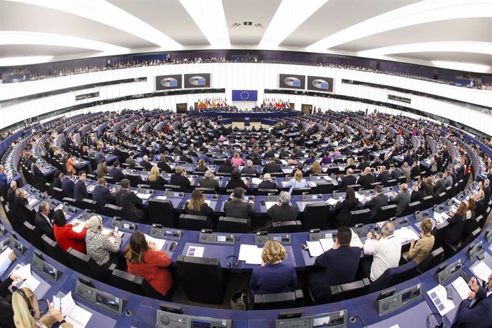Archivo - Sesión plenaria del Parlamento Europeo en Estrasburgo (Francia). (Foto de archivo).