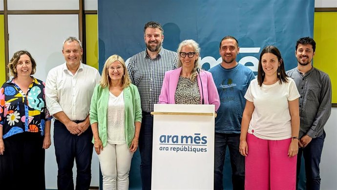 La candidata de Ara MÉS-Ara Repúbliques Alice Weber en la sede de MÉS per Mallorca para valorar los resultados del 9J.
