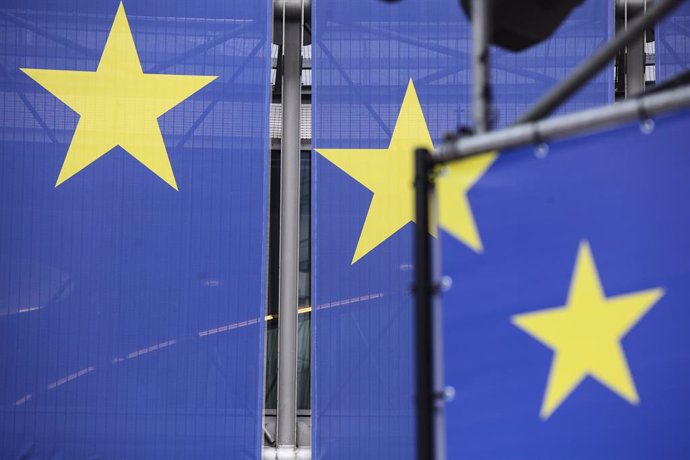 June 7, 2024, Brussels, Brussels, Belgium: A few days before the European elections, the European Parliament in the Belgian capital is in full preparation for this special evening. Press and staff alike are busy.