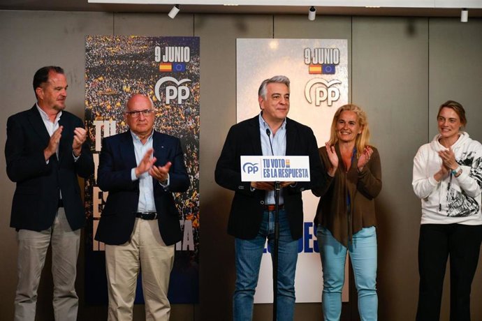 El presidente del PP vasco, Javier de Andrés, valora los resultados de las elecciones europeas.