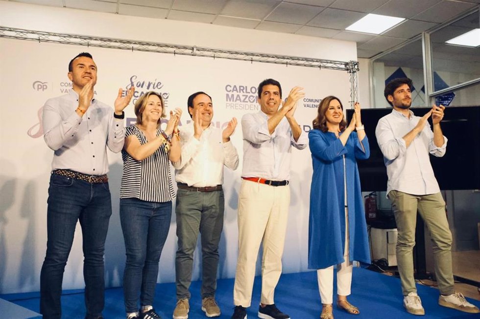 El 'president' de la Generalitat y presidente del PPCV, Carlos Mazón, comparece para valorar los resultados de las elecciones europeas de este 9J