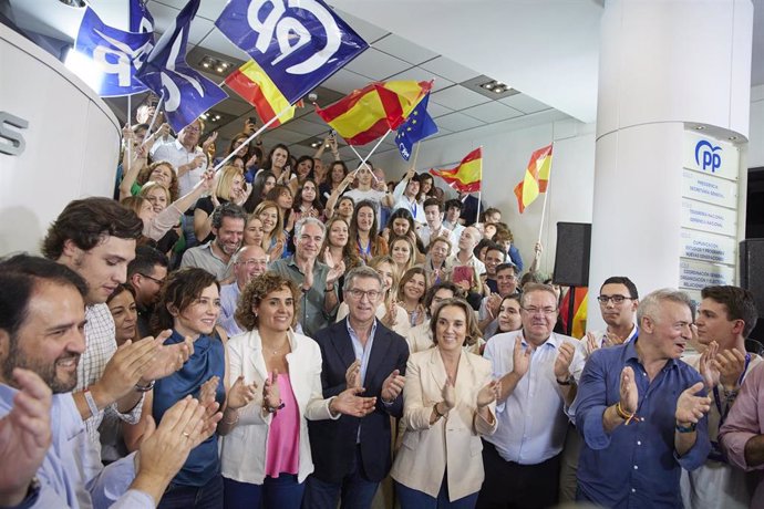 Noche Electoral PP, en Sede Partido Popular, a 09 de junio del 2024, en Madrid