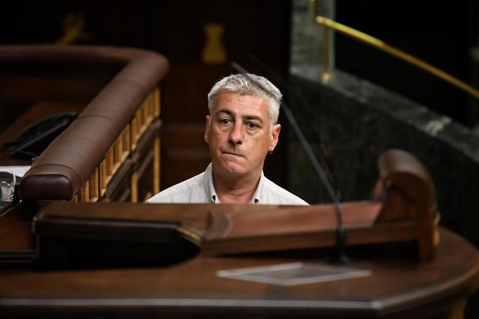 Archivo - El diputado de EH Bildu Oskar Matute