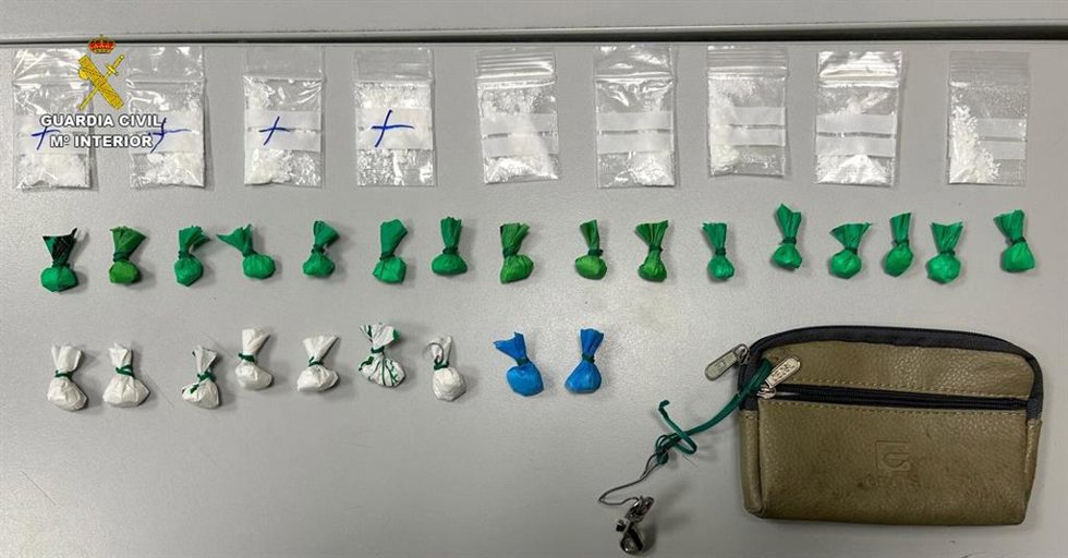 Droga incautada a un detenido en Sigüenza.
