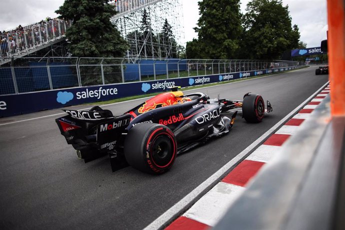 Sergio Pérez durante el GP de Canadá.