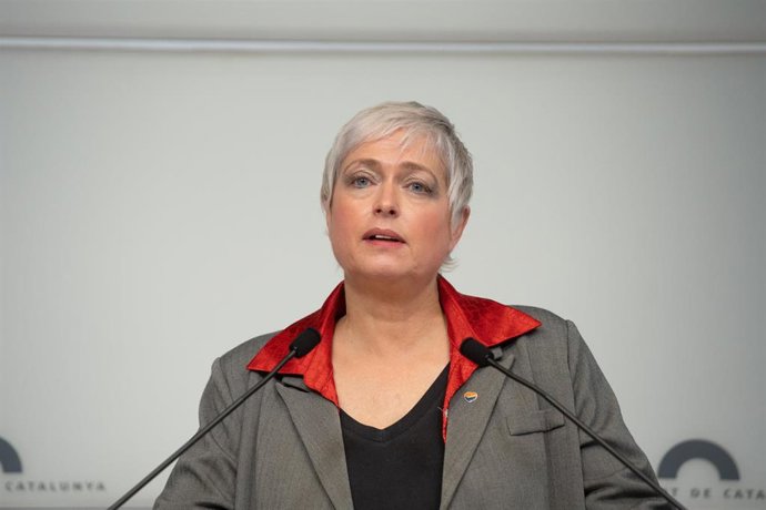 Archivo - La exdiputada de Cs en el Parlament Anna Grau durante una rueda de prensa 