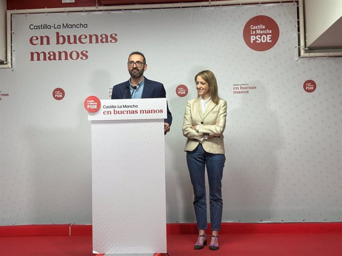 Sergio Gutiérrez y Cristina Maestre (PSOE), en rueda de prensa