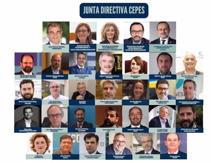 Nueva junta directiva de la Confederación Empresarial Española de la Economía Social (CEPES)