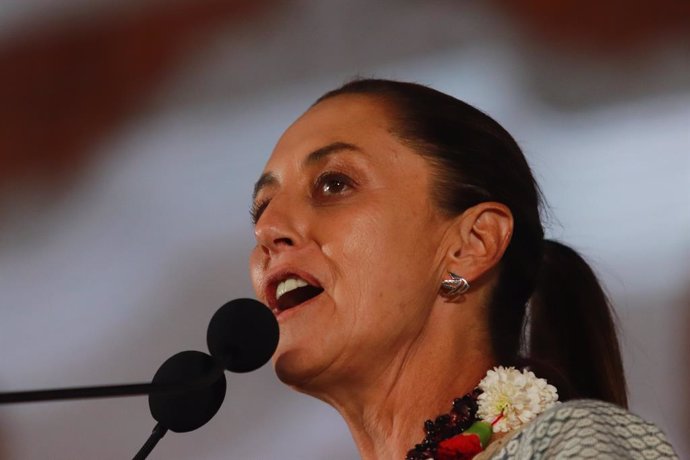 11 May 2024, Mexico, Tlaxcala: Candidate for the Presidency of Mexico, Claudia Sheinbaum Pardo.