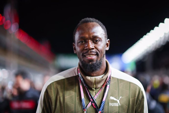 Archivo - El exatleta jamaicano Usain Bolt, en el GP de Las Vegas 2023 de la F1.  