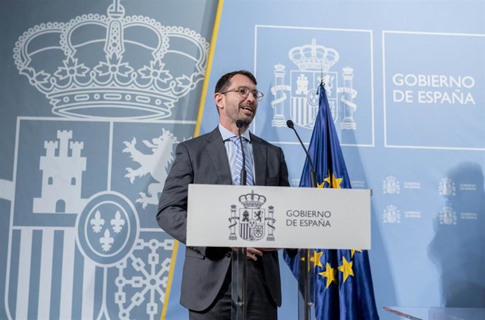 Archivo - El director del Gabinete del Ministro, Antonio José Olivera, interviene durante el acto de su toma de posesión, en la Delegación del Gobierno, a 18 de diciembre de 2023, en Madrid (España). Hoy han tomado posesión de sus cargos el secretario de 