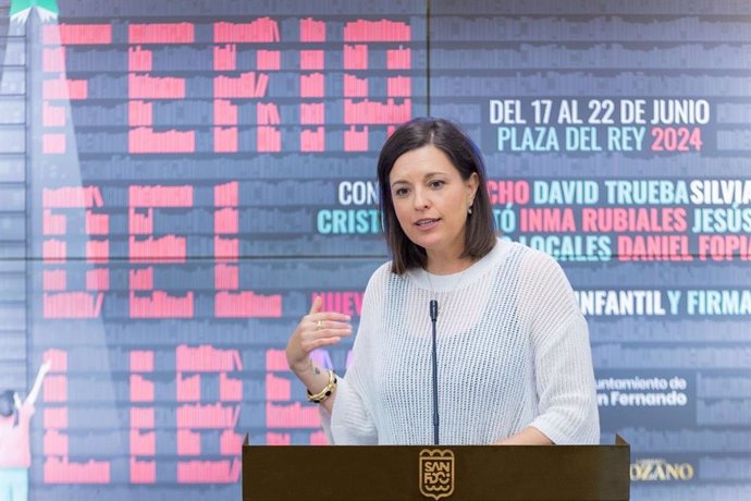 La alcaldesa de San Fernando, Patricia Cavada, en la presentación de la Feria del Libro 2024