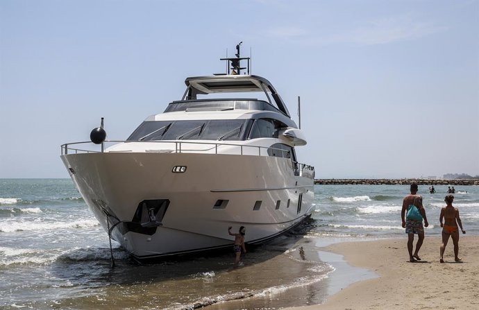 Un iot encallat a la Platja de Pinedo, a 5 de juny del 2024, a Valncia, Comunitat Valenciana (Espanya). 