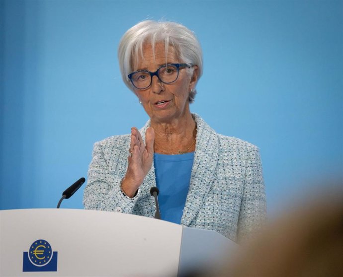 06 June 2024, Hesse, Frankfurt_Main: Christine Lagarde, President of the European Central Bank (ECB), gives a press conference after the Council meeting. The European Central Bank (ECB) lowered its key interest rates by a quarter percentage point, followi