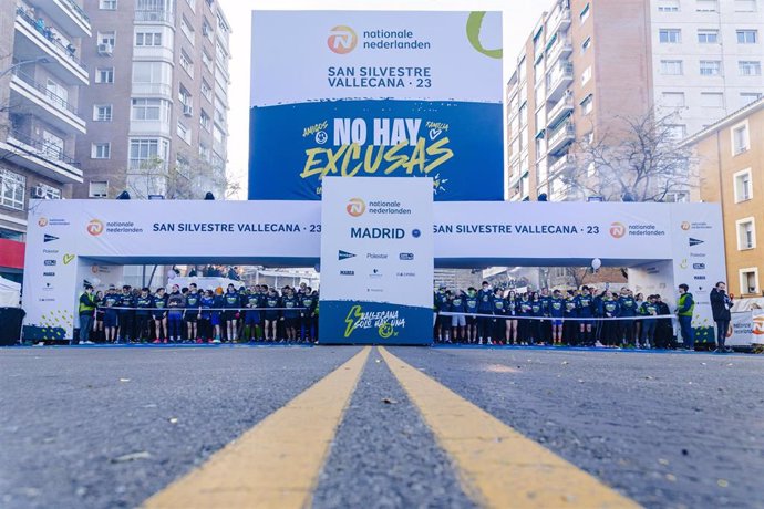 Archivo - Imagen de la salida de la carrera popular de la San Silvestre Vallecana 2023