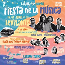 Cartel de la séptima edición de la Fiesta de la Música de Laguna de Duero (Valladolid).