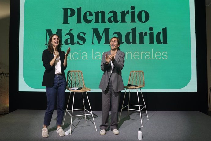 Archivo - Mónica García y Rita Maestre en el ‘Espacio Rastro Madrid’ 