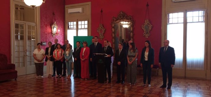 El presidente del Parlament, Gabriel Le Senne, en el acto de lectura de la Constitución este martes.