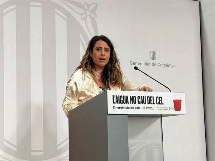 La portavoz del Govern en funciones, Patrícia Plaja, en una rueda de prensa