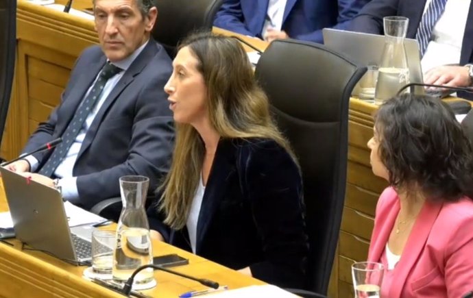 Intervención de la la portavoz del PP, Ángela Pumariega, en el Pleno Municipal de Gijón.