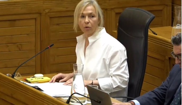 Intervención de la portavoz de Vox en el Ayuntamiento de Gijón, Sara Álvarez Rouco, en el Pleno Municipal gijonés.