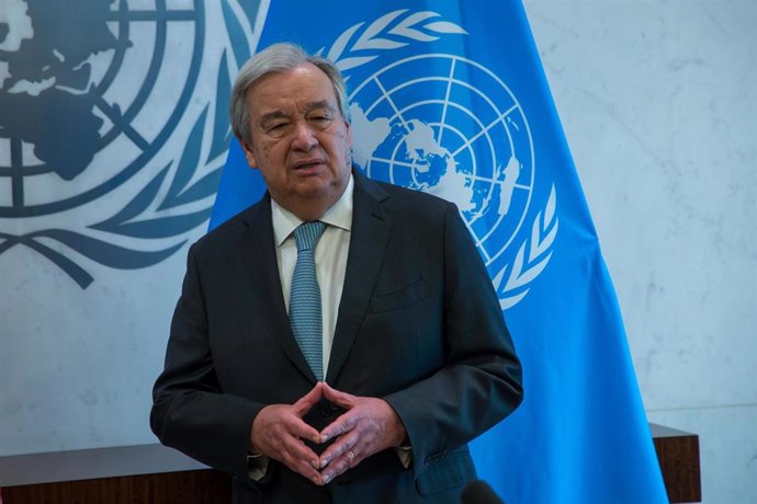 Archivo - El secretario general de Naciones Unidas, António Guterres, en la sede del organismo en Nueva York (archivo)