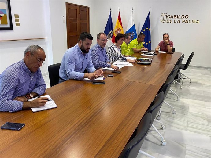 El presidente del Cabildo de La Palma, Sergio Rodríguez, preside una nueva reunión del Peinpal