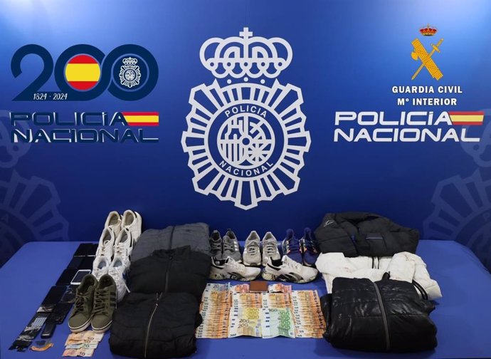 Objetos recuperados en la operación conjunta en Salamanca
