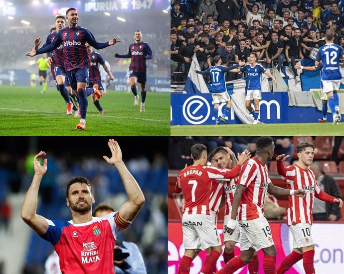 Eibar-Oviedo y Espanyol-Sporting, semifinales del 'Playoff' de ascenso a LaLiga EA Sports en la temporada 2023/24