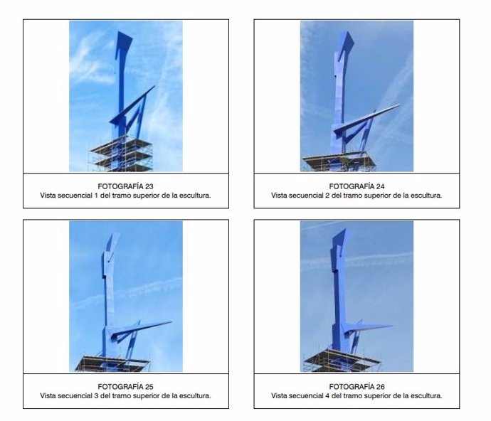 Secuencia de fotografías de El Parotet tomadas sobre el mismo tramo y en Diferentes posiciones y recogidas en el informe técnico sobre el resultado de la pintura aplicada.