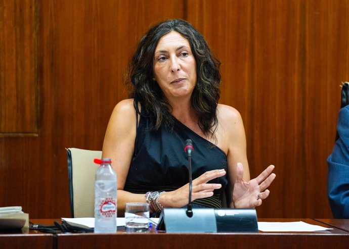 La consejera de Inclusión Social de la Junta de Andalucía, Loles López, en una reciente comisión parlamentaria.