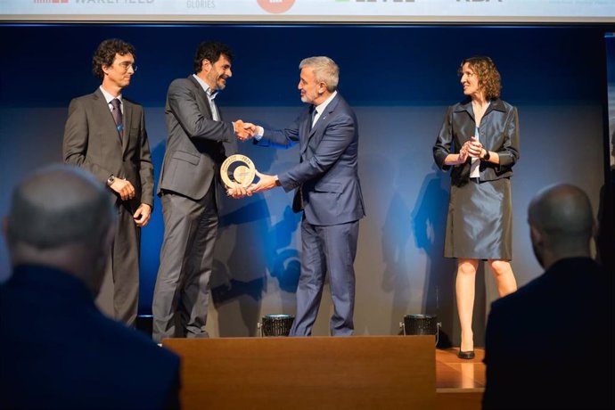 Momento de la entrega de los premios este martes en el 22@Network Barcelona