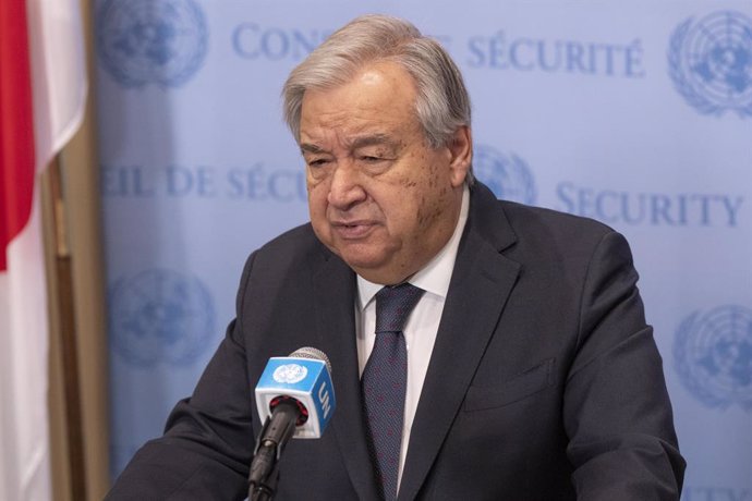 Archivo - El secretario general de la ONU, António Guterres