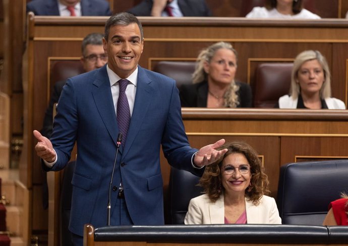 El president del Govern central, Pedro Sánchez, al Congrés dels Diputats