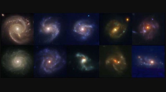 Algunas de las galaxias espirales estudiadas por los investigadores en el estudio