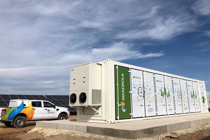 Archivo -  Baterías De Almacenamiento de Iberdrola instaladas en España Con Una Potencia De 150 Mw