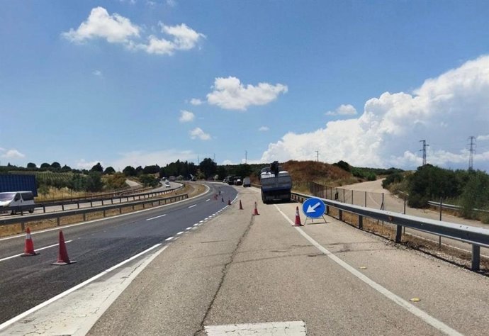 Obras de mejora en el firme de la A-4.